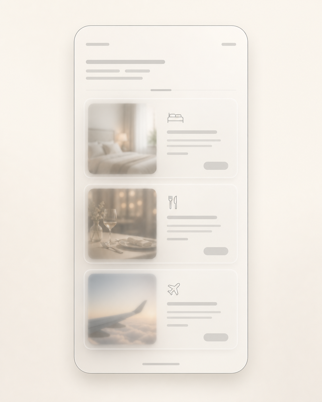 Kobei.ai app concept: hotel, dining and flight recommendations